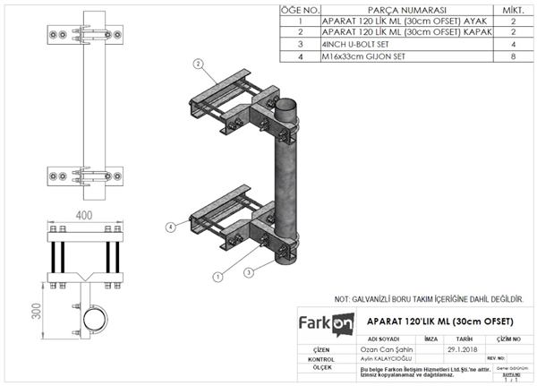 APARAT 120 LİK ML (30cm OFSET)